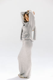 The velour skirt Gray