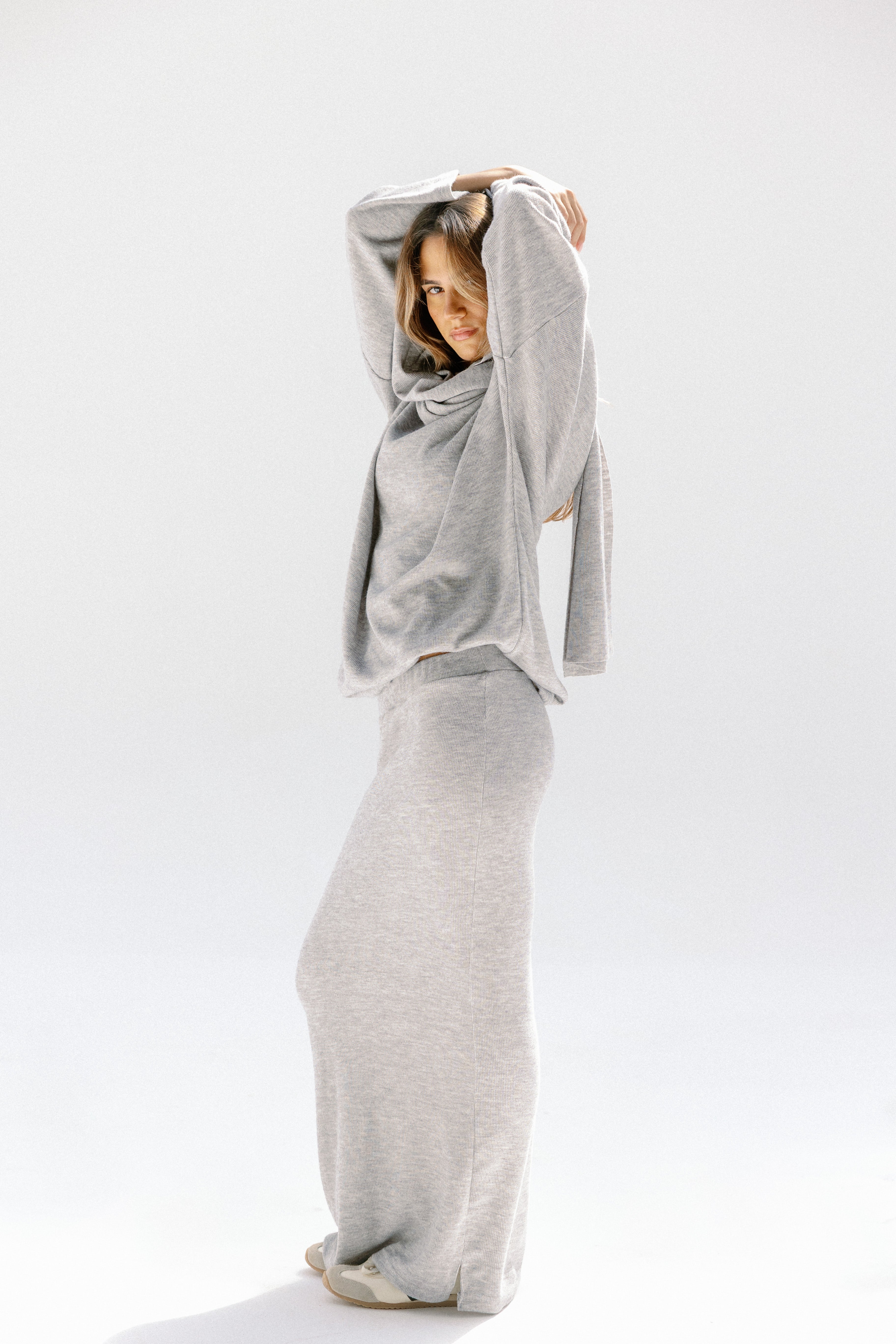 The velour skirt Gray