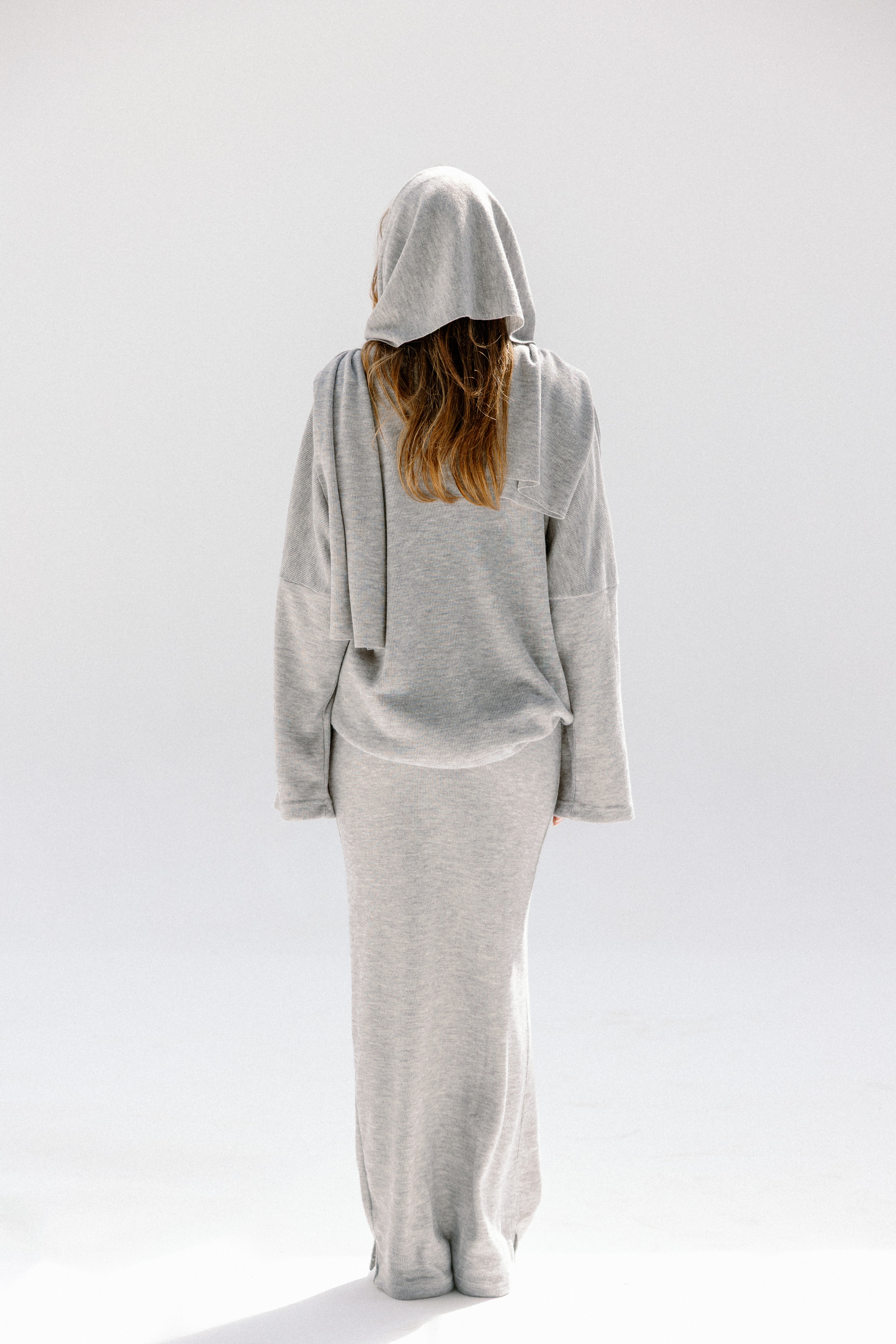 The velour skirt Gray