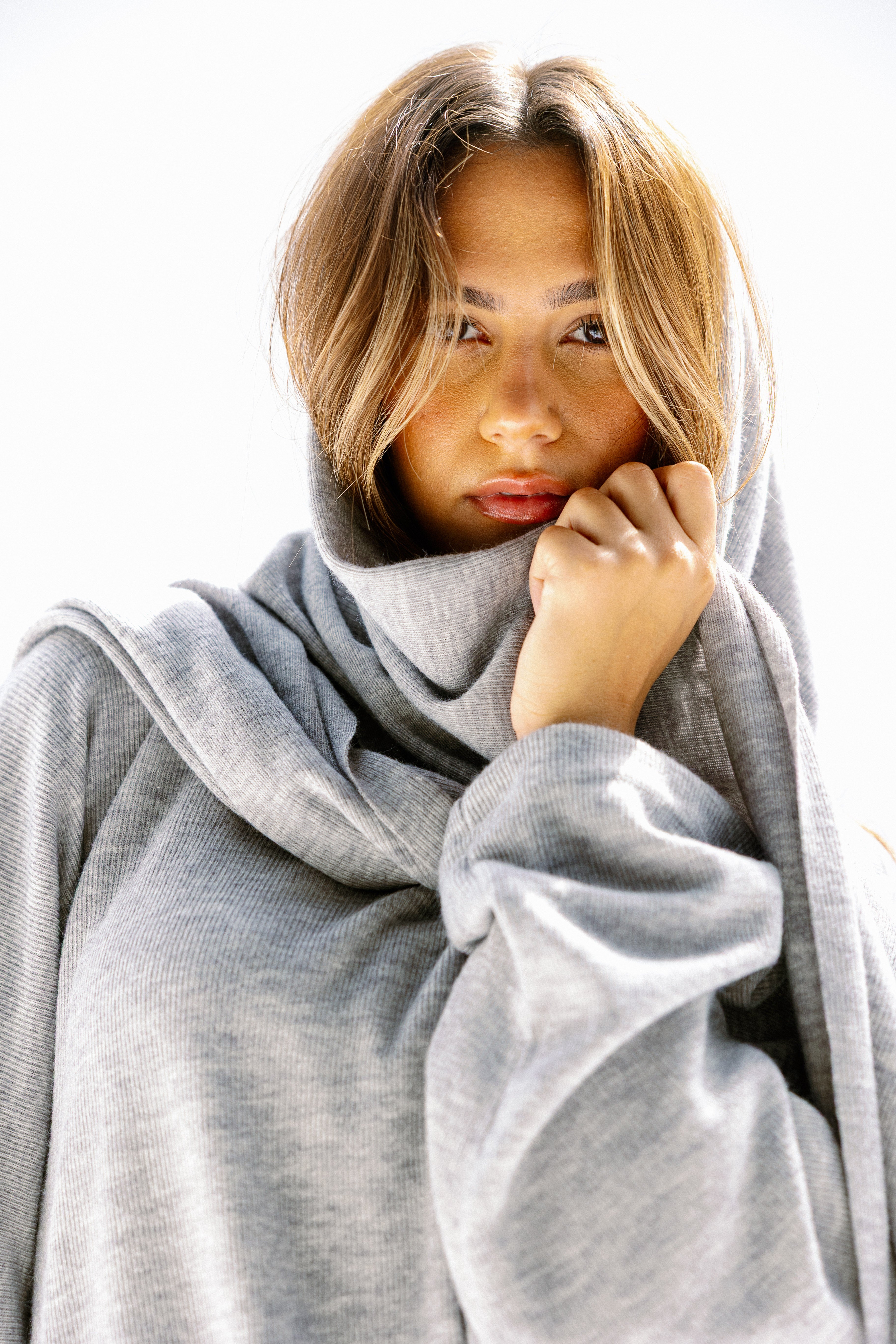 the velour top Gray