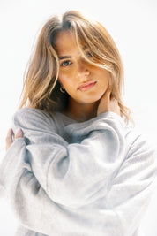 the velour top Gray