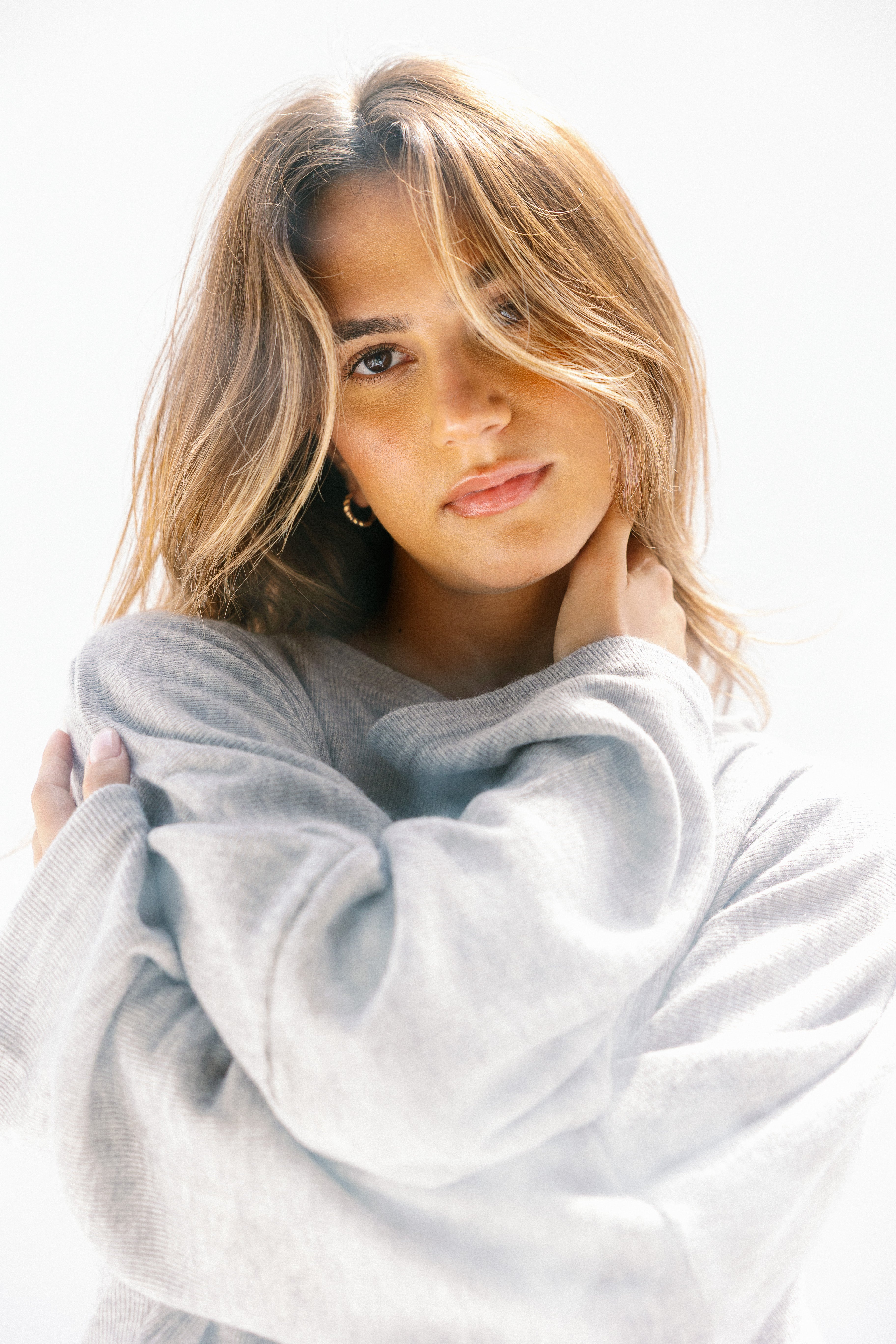 the velour top Gray