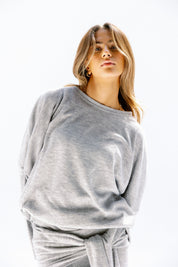 the velour top Gray