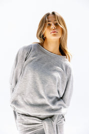 the velour top Gray