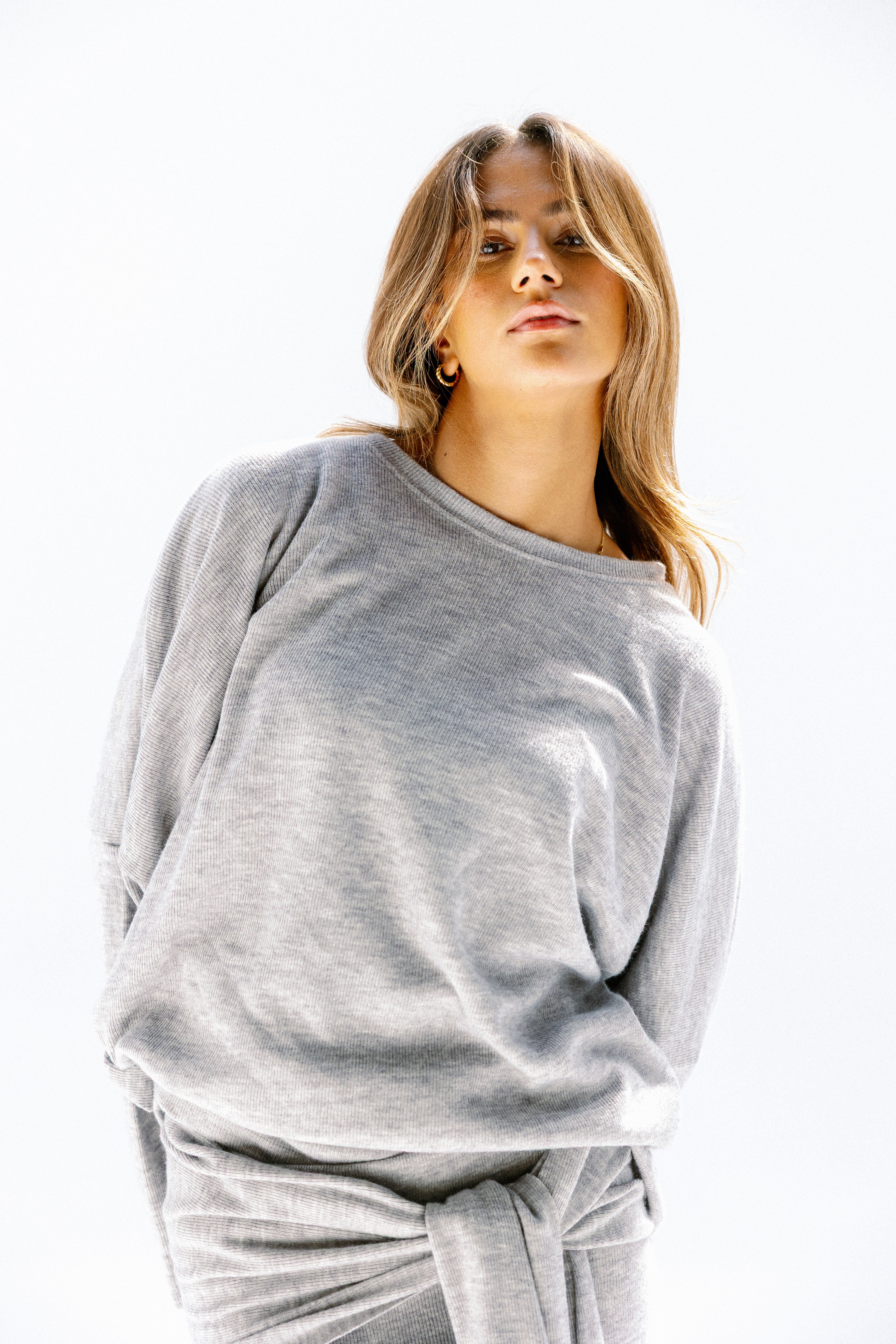 the velour top Gray
