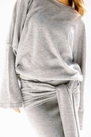 the velour top Gray