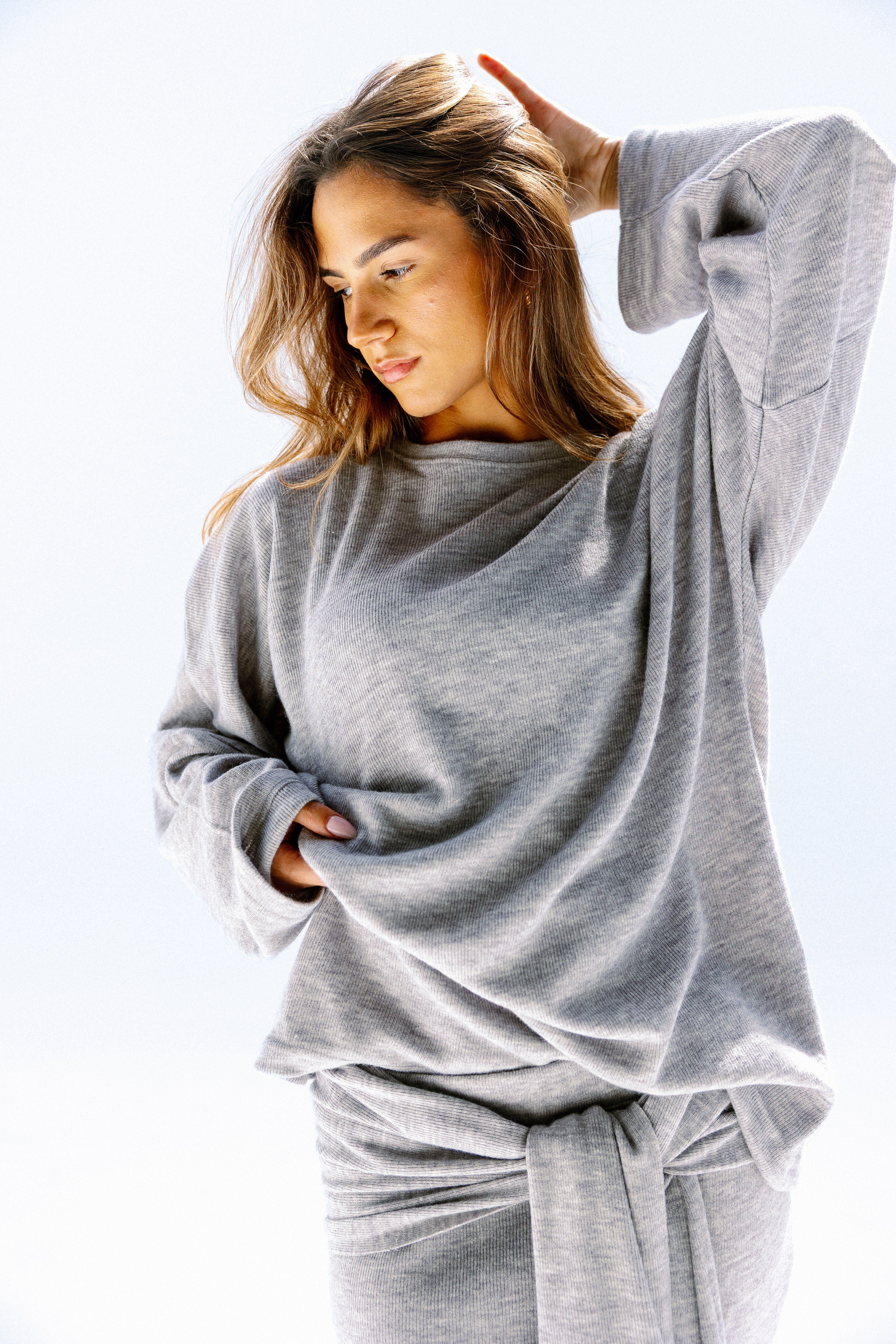 the velour top Gray
