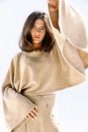 the flow line skirt  Beige