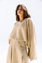 the flow line skirt  Beige