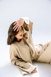 the flow line skirt  Beige