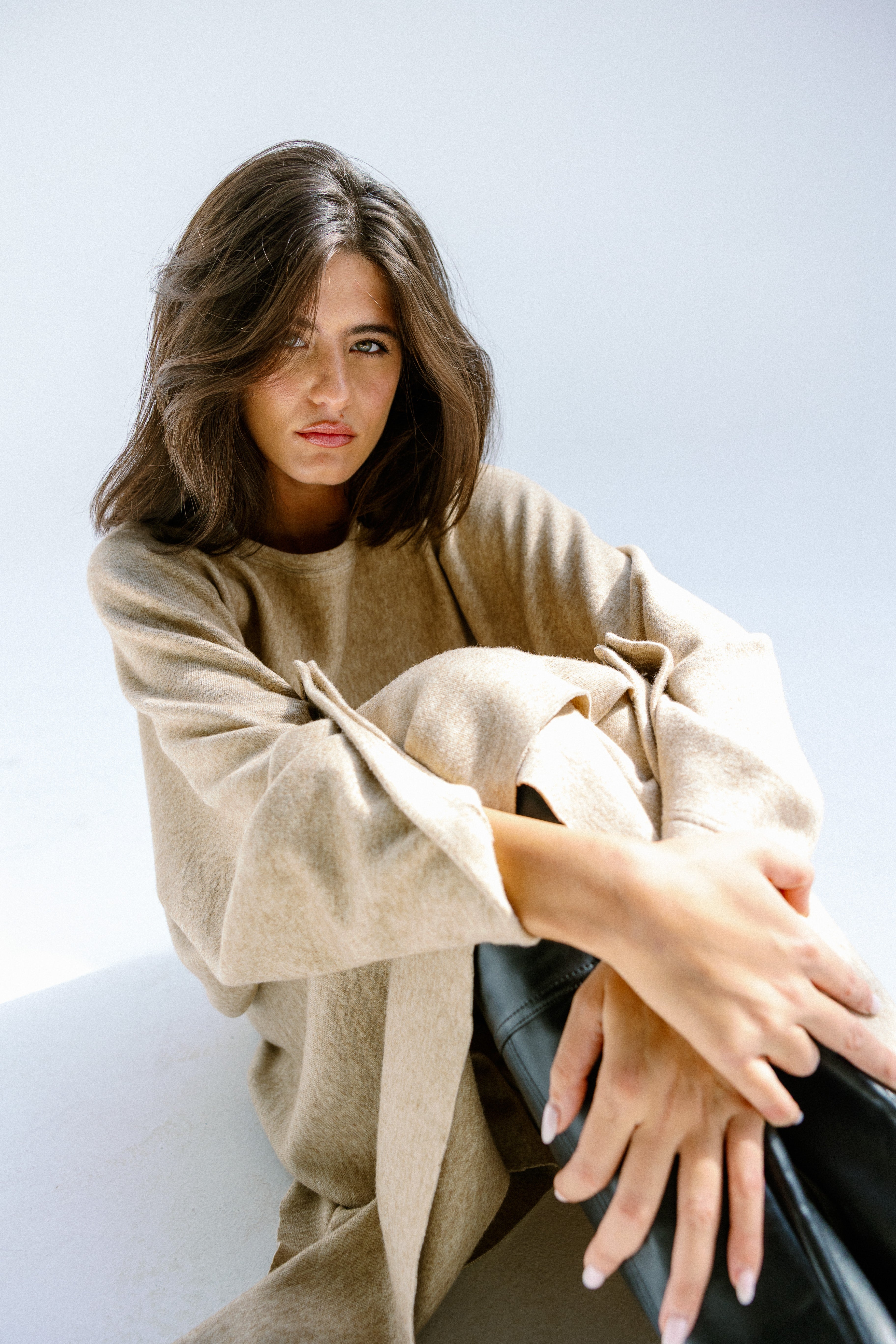 the flow line skirt  Beige