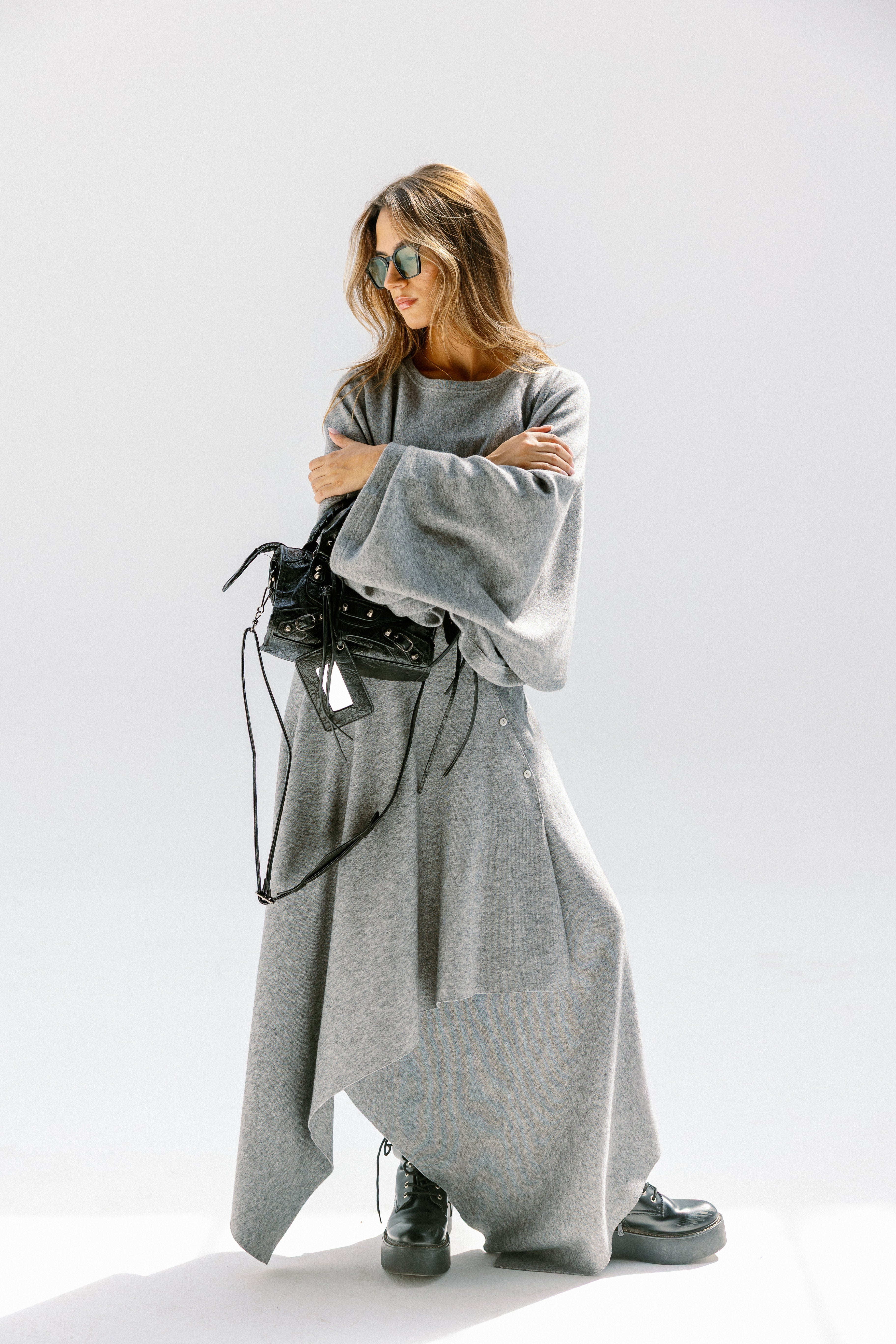 the flow line skirt  Gray