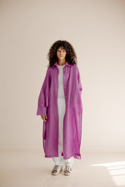 Luxe Linen Breeze Shirt Purple
