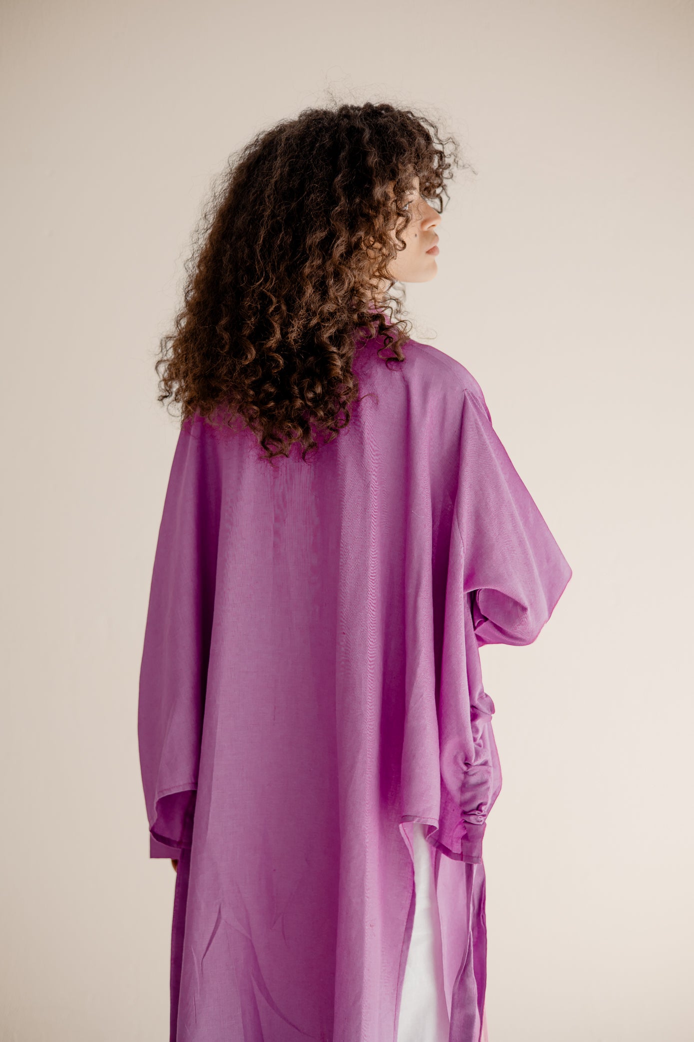 Luxe Linen Breeze Shirt Purple
