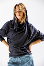 The wrap line top  Navy Blue