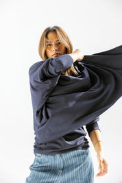 The wrap line top  Navy Blue