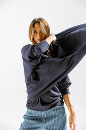 The wrap line top  Navy Blue