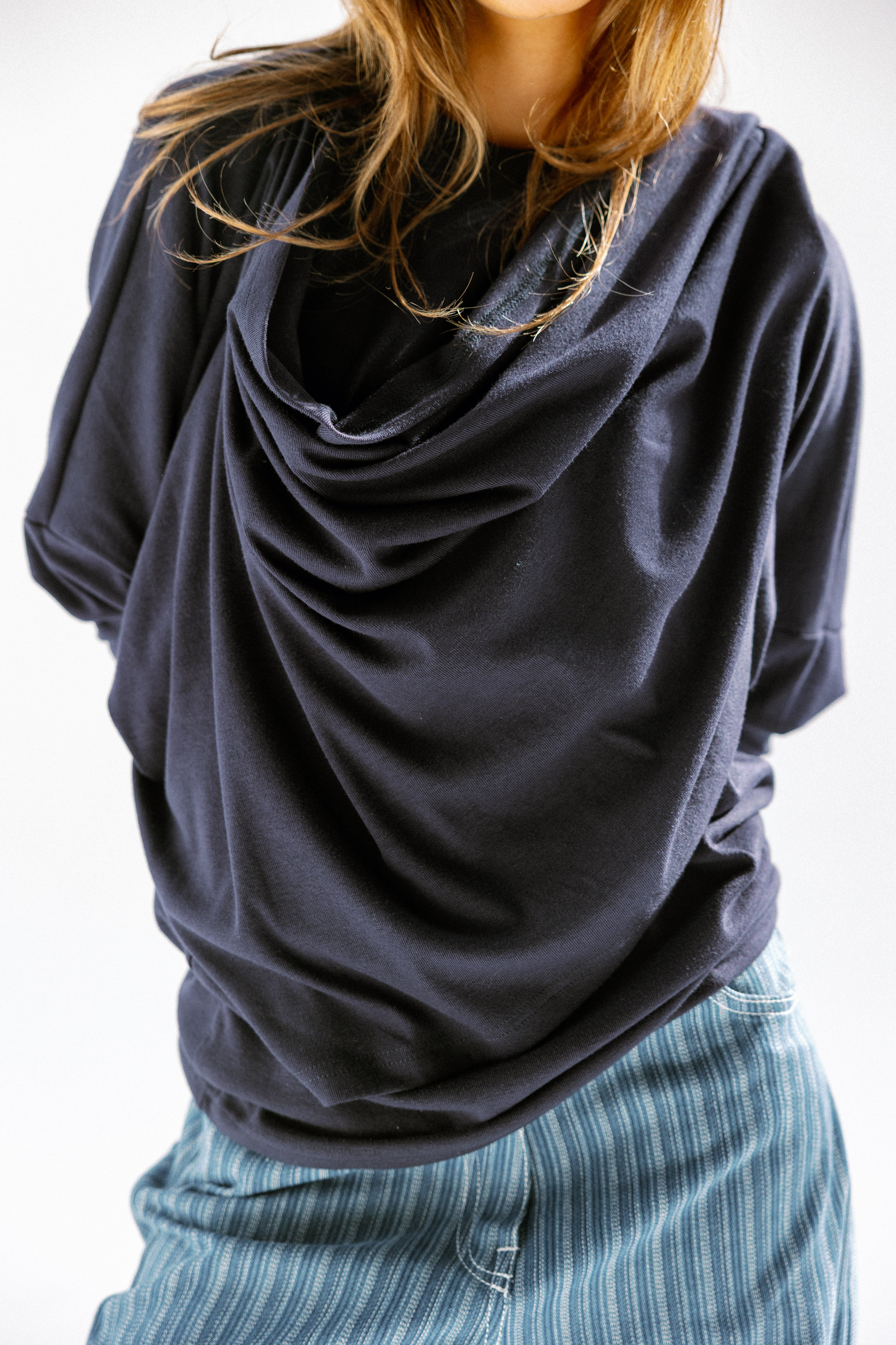 The wrap line top  Navy Blue