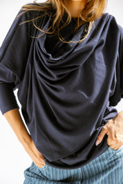 The wrap line top  Navy Blue