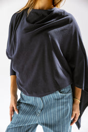The wrap line top  Navy Blue