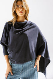 The wrap line top  Navy Blue