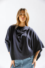 The wrap line top  Navy Blue