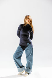 The verge top Navy Blue