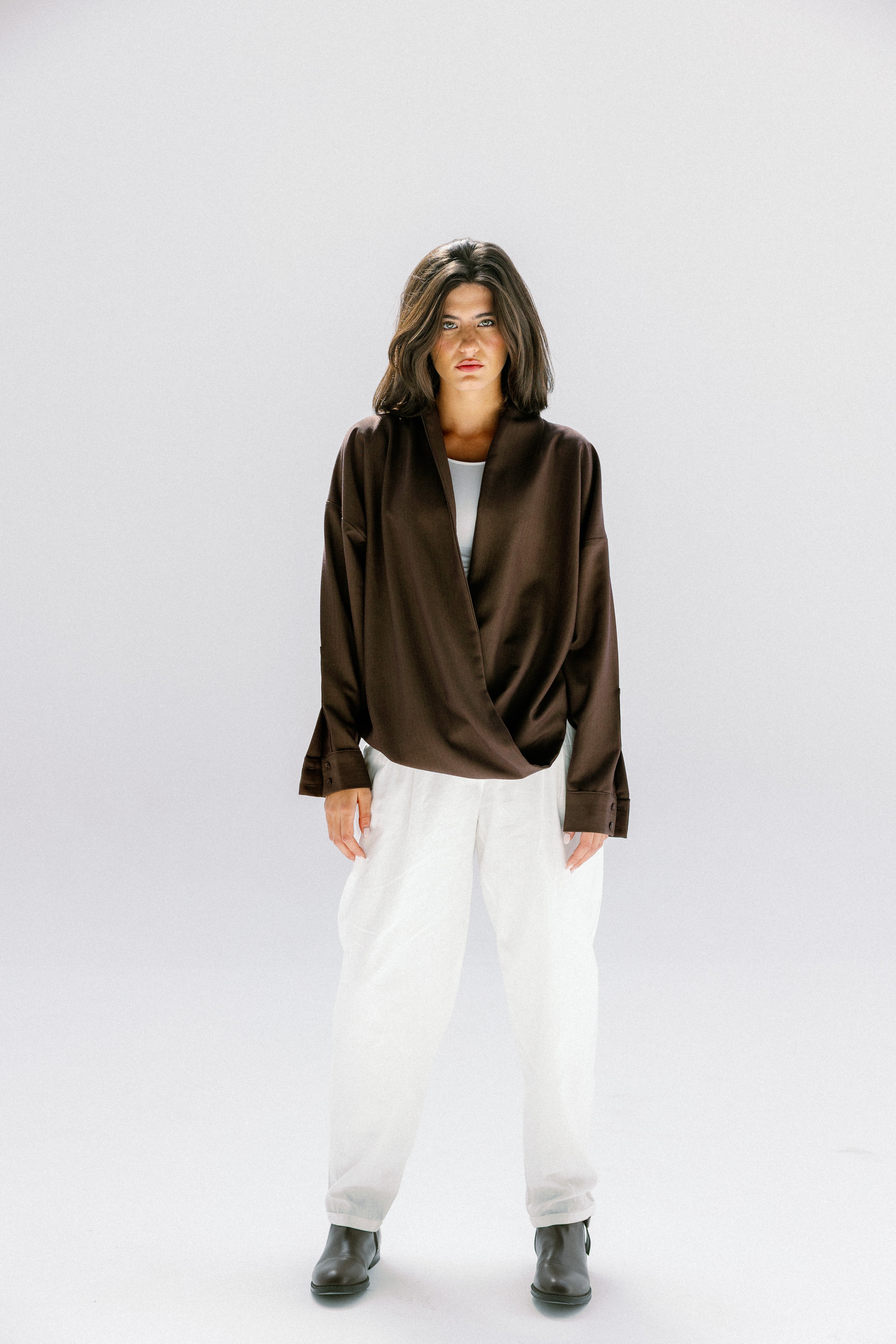 the Mocha Curve Top Brown