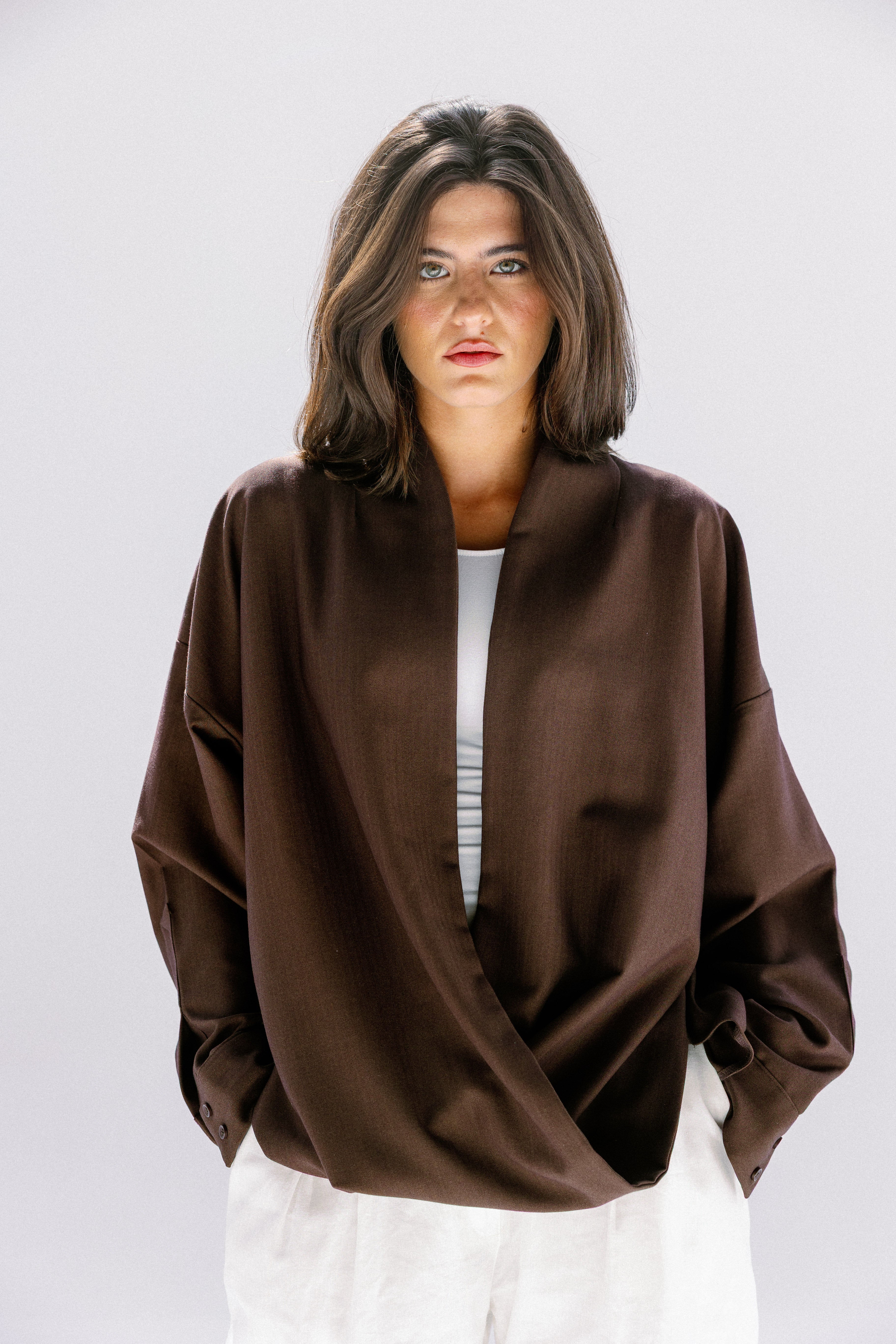 the Mocha Curve Top Brown