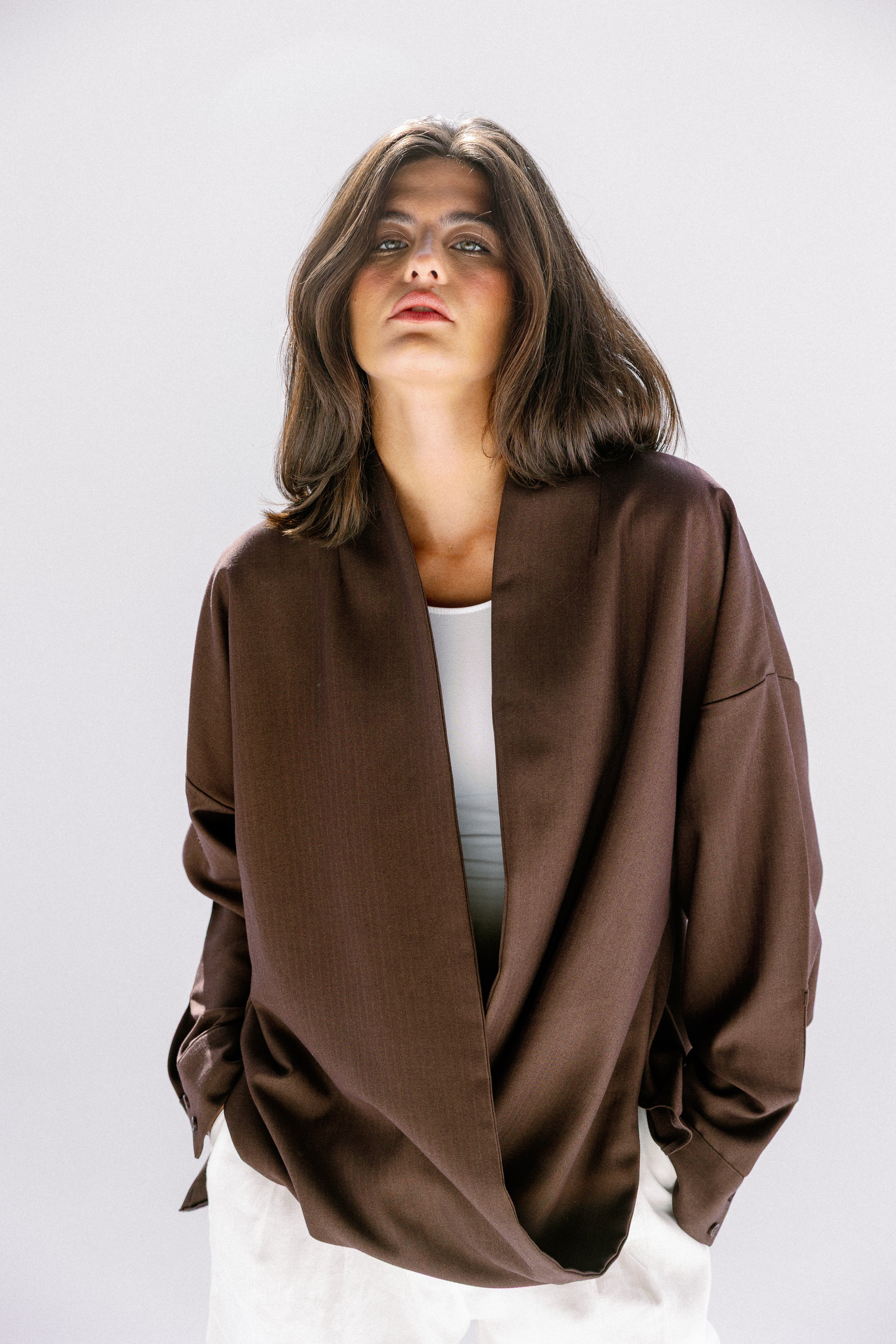 the Mocha Curve Top Brown